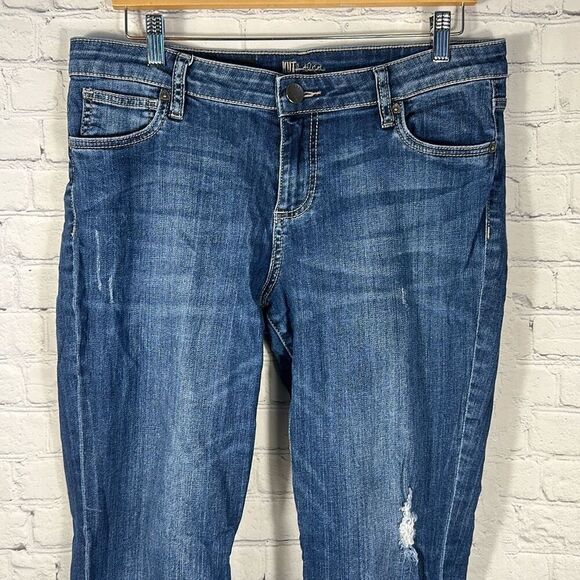 Kut from the Kloth Distressed Catherine Boyfriend Womens Jeans size 12 - Picture 2 of 11